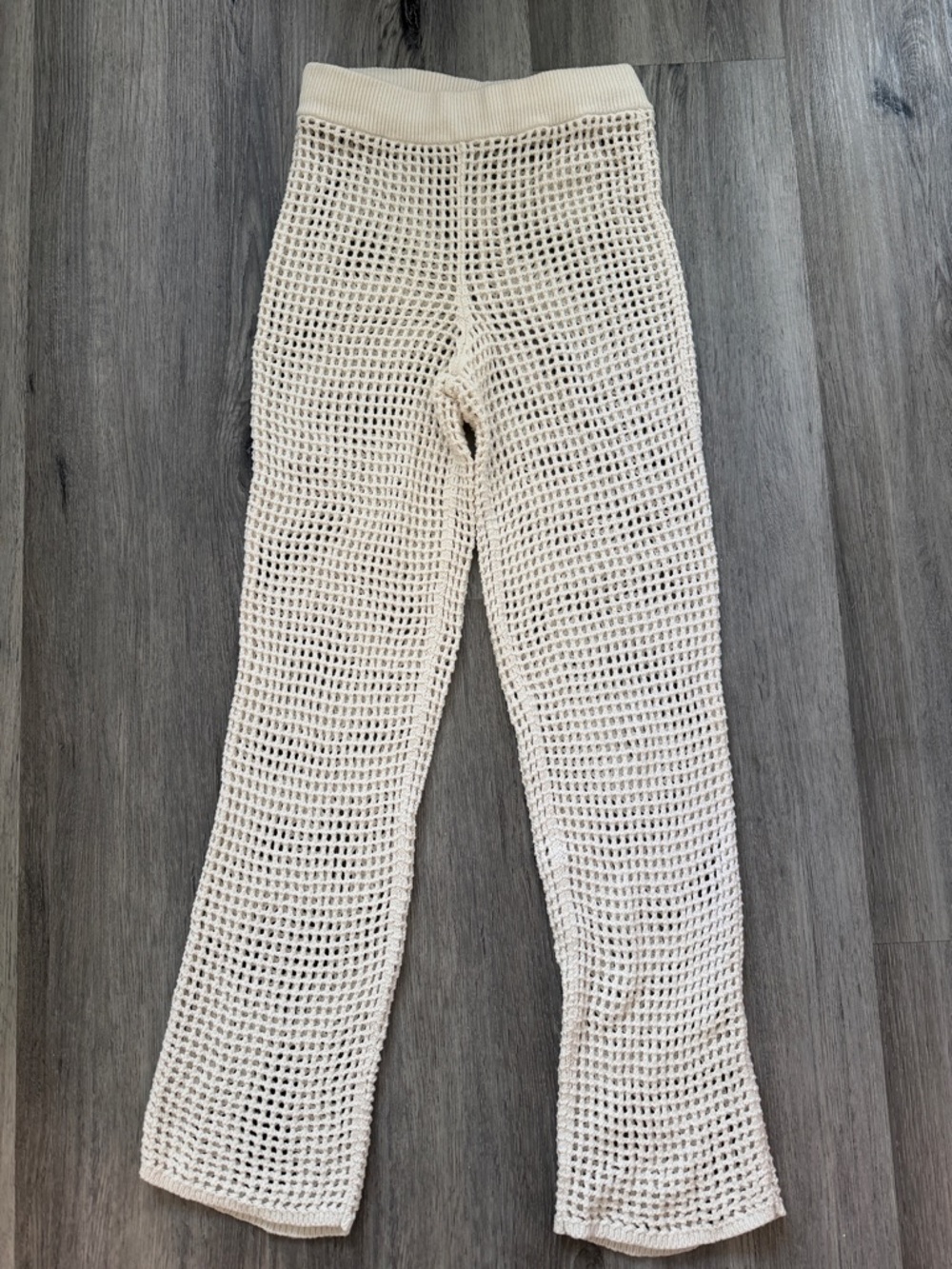 Abercrombie Cream Crochet Pants